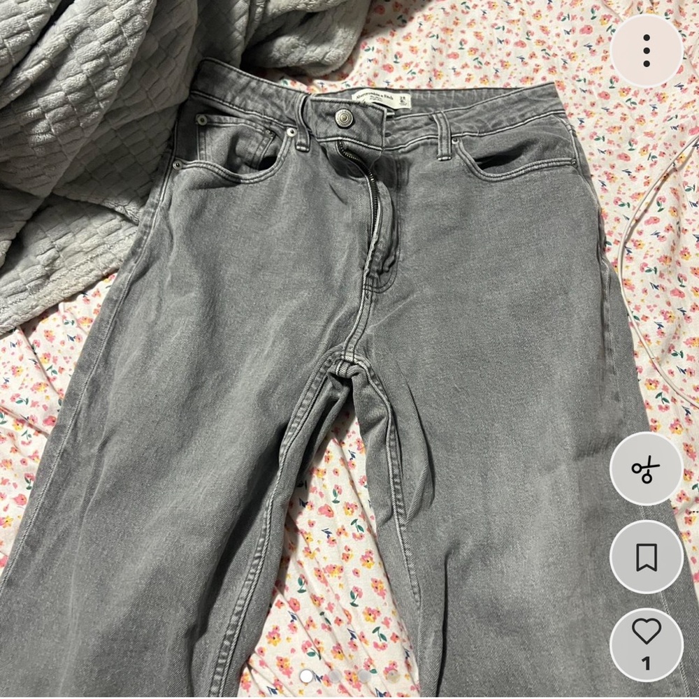 Abercrombie & Fitch Gray Curve Love Jeans